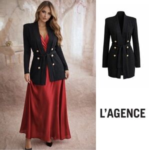 NEW L'AGENCE Noe Double-Breasted Cardigan